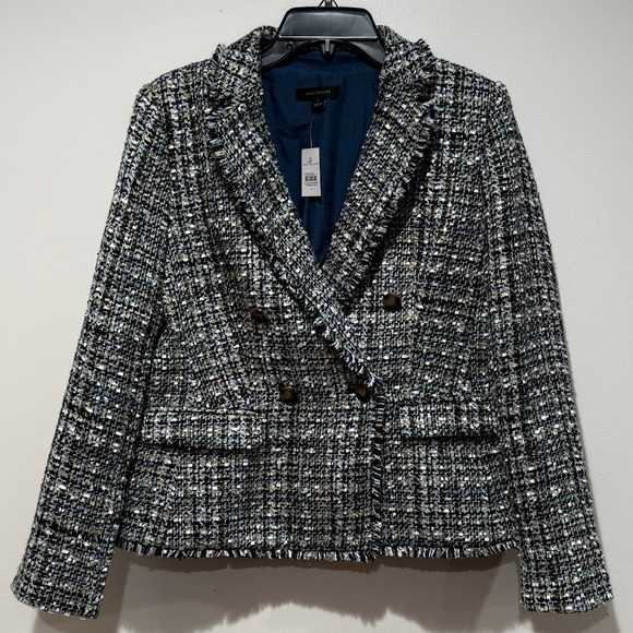 Ann Taylor Jackets & Blazers - Ann Taylor Tweed Blazer in Black, White & Blue